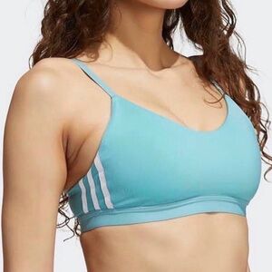 Adidas Teal Sports Bra with Logo